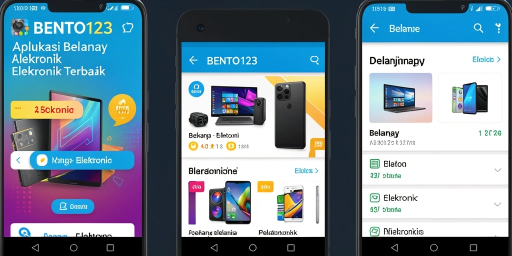 Tampilan antarmuka aplikasi BENTO123 yang user-friendly dan atraktif.