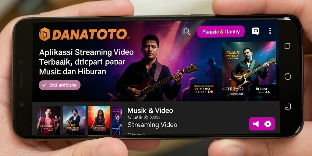 Screenshot utama aplikasi DANATOTO menampilkan antarmuka pengguna yang menarik dan intuitif.