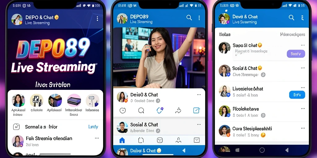 Tampilan antarmuka DEPO89 saat streaming secara langsung.