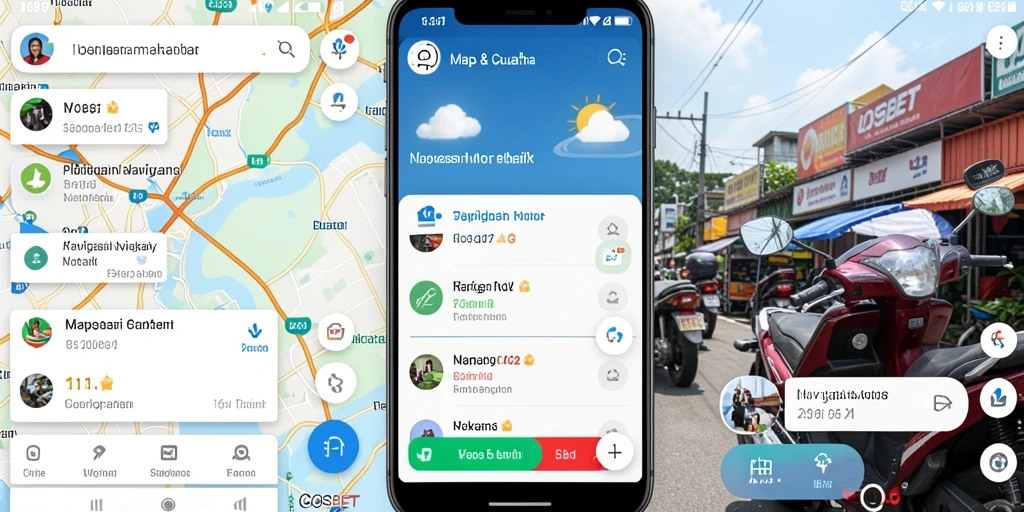 Tampilan antarmuka aplikasi IOSBET untuk navigasi motor.