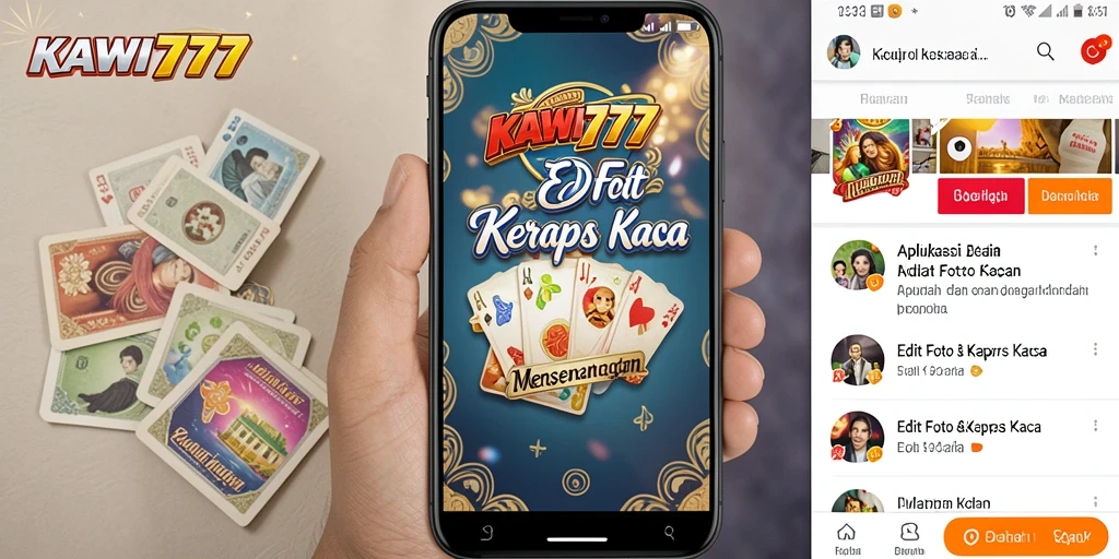 Antarmuka KAWI777 yang intuitif untuk Edit Foto Kertas Kaca