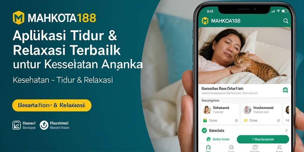 Tampilan antarmuka MAHKOTA188 yang menenangkan untuk relaksasi dan tidur.