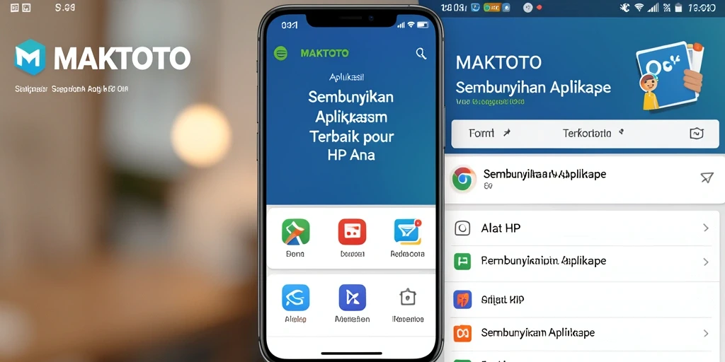 Tampilan antarmuka utama aplikasi MAKTOTO untuk menyembunyikan aplikasi.