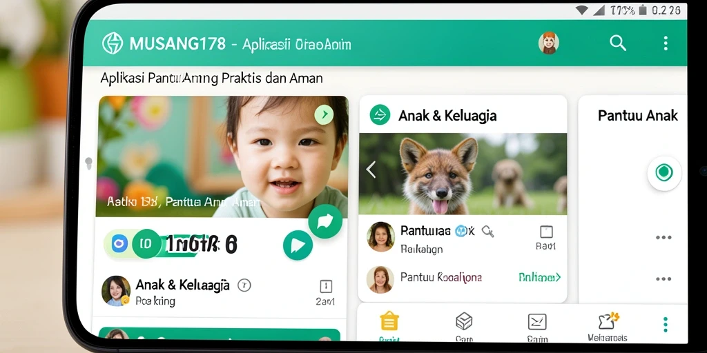 Antarmuka MUSANG178 yang sederhana dan informatif untuk Pantau Anak.