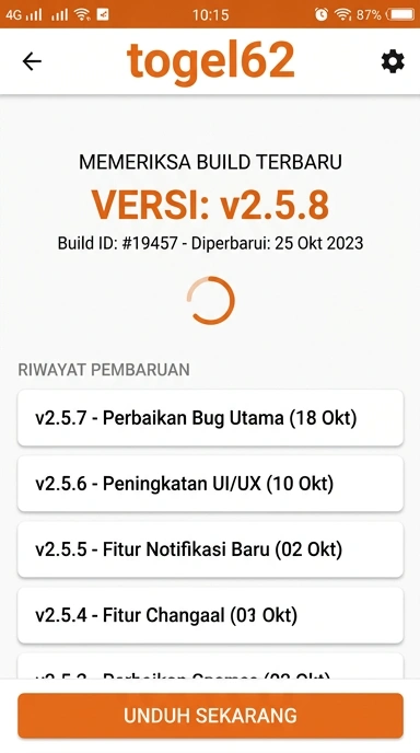 Riwayat Versi Togel62 untuk Android yang Terbaru